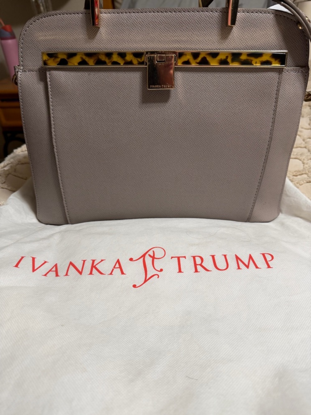 NWT Ivanka Trump Taupe Structured Shoulder Bag